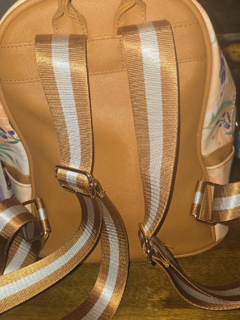 Disney Peach Floral Chip 'n' Dale Mini Backpack